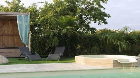 piscine chauffée du gite grande capacité